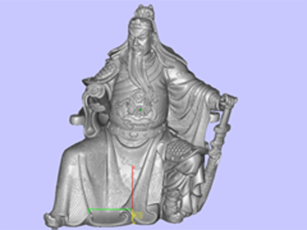 三維掃描案例關公雕像3D掃描后打印效果展示
