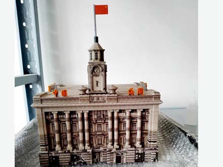 3D打印制作武漢江漢關模型全彩3D打印制作而成